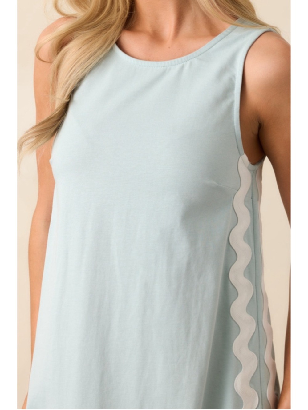 Women's PROSPERINA Light Blue White Maxi Dress S - Picture 9 of 13